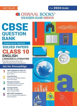 Oswaal CBSE Chapterwise & Topicwise Question Bank Class 10 English Language & Literature Book (For 2023-24 Exam)