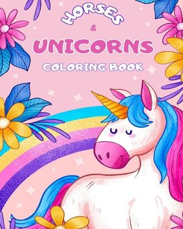 Horses and Unicorns Coloring Book for Kids