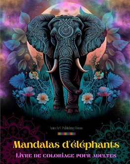 Mandalas d'éléphants | Livre de coloriage pour adultes | Images anti-stress et relaxants pour stimuler la créativité