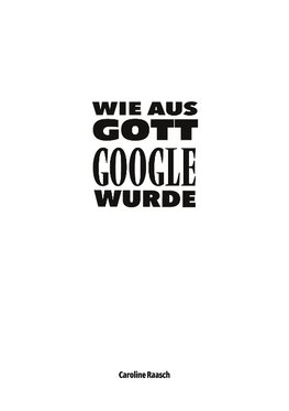 Wie aus Gott Google wurde