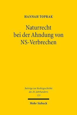 Naturrecht bei der Ahndung von NS-Verbrechen