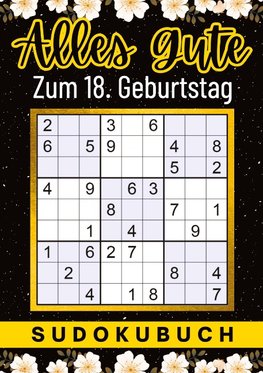 18 Geburtstag Geschenk | Alles Gute zum 18. Geburtstag - Sudoku