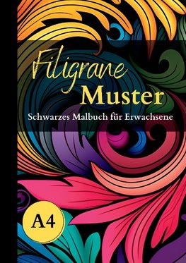 Schwarzes Malbuch für Erwachsene ¿Filigrane Muster¿