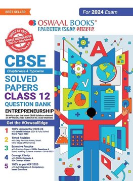 Oswaal CBSE Class 12 Entrepreneurship Question Bank 2023-24 Book