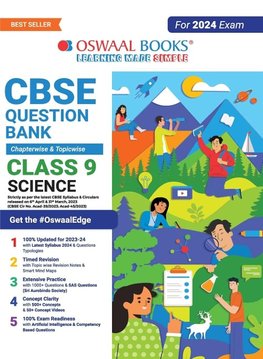 Oswaal CBSE Class 9 Science Question Bank (2024 Exam)