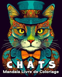 Chats Mandala Livre de Coloriage