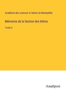 Mémoires de la Section des lettres