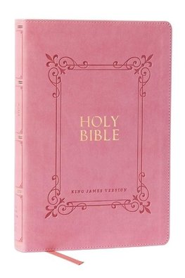 KJV Holy Bible: Large Print with 53,000 Center-Column Cross References, Pink Leathersoft, Red Letter, Comfort Print: King James Version