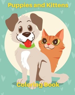 Puppies and Kittens Coloring Book