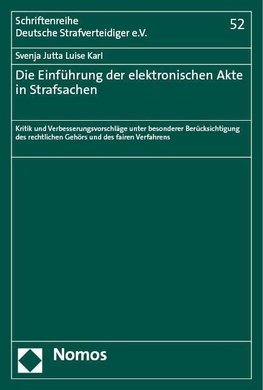 Die Einführung der elektronischen Akte in Strafsachen