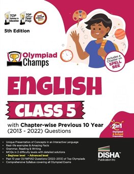 Olympiad Champs English Class 5 with Chapter-wise Previous 10 Year (2013 - 2022) Questions 5th Edition | Complete Prep Guide with Theory, PYQs, Past & Practice Exercise |