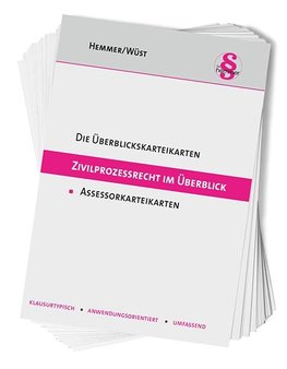 Assessorkarteikarten Zivilprozessrecht im Überblick