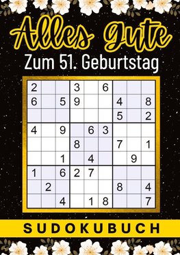 51 Geburtstag Geschenk | Alles Gute zum 51. Geburtstag - Sudoku