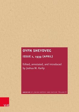 Oyfn Sheydveg. Issue 1, 1939 (April)