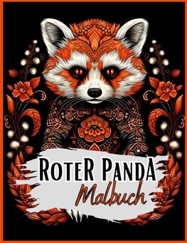 Schwarzes Malbuch ¿Roter Panda¿.