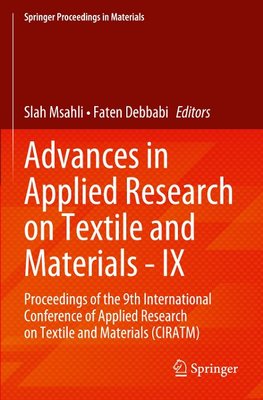 Advances in Applied Research on Textile and Materials - IX