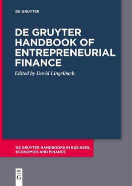 De Gruyter Handbook of Entrepreneurial Finance