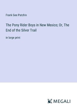 The Pony Rider Boys in New Mexico; Or, The End of the Silver Trail