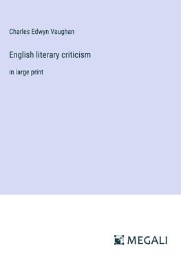 English literary criticism