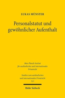 Personalstatut und gewöhnlicher Aufenthalt