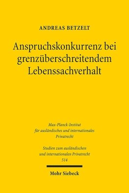 Anspruchskonkurrenz bei grenzüberschreitendem Lebenssachverhalt