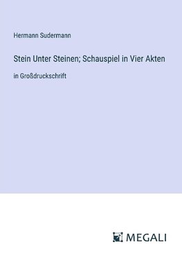 Stein Unter Steinen; Schauspiel in Vier Akten