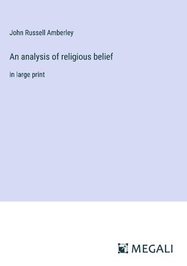 An analysis of religious belief