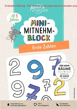 Mini-Mitnehm-Block Erste Zahlen