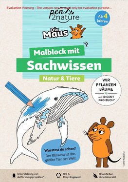 Die Maus - Malblock mit Sachwissen Natur & Tiere