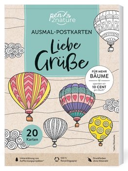 Ausmal-Postkarten Liebe Grüße | 20 Karten