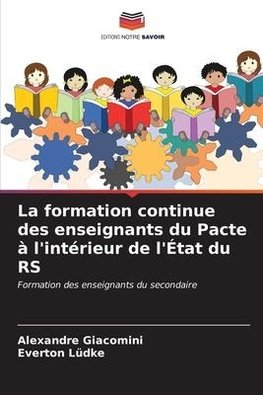 La formation continue des enseignants du Pacte à l'intérieur de l'État du RS