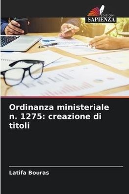 Ordinanza ministeriale n. 1275: creazione di titoli