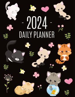 Cats Daily Planner 2024