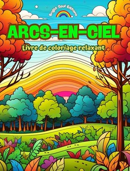 Arcs-en-ciel | Livre de coloriage relaxant | Arcs-en-ciel et paysages incroyables pour les amoureux de la nature