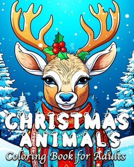 Christmas Animals Coloring Book for Adults