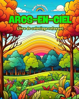 Arcs-en-ciel | Livre de coloriage relaxant | Arcs-en-ciel et paysages incroyables pour les amoureux de la nature