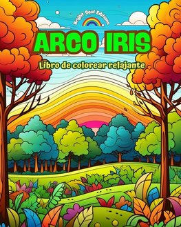 Arco Iris | Libro de colorear relajante | Diseños increíbles de arco iris y paisajes para los amantes de la naturaleza