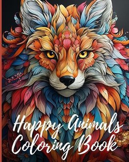 Happy Animals Coloring Book