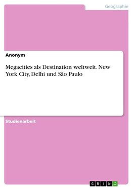 Megacities als Destination weltweit. New York City, Delhi und São Paulo