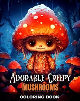 Adorable Creepy Mushrooms Coloring Book