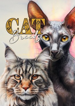 Cat Breeds Coloring Book for Adults