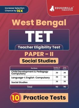 West Bengal TET Paper - II (Social Studies) Exam Book 2023 (English Edition) | Teacher Eligibility Test | 10 Practice Tests (1800 Solved MCQs) with Free Access To Online Tests