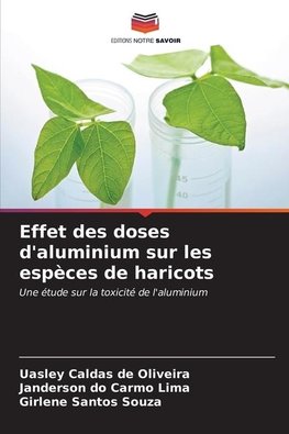 Effet des doses d'aluminium sur les espèces de haricots