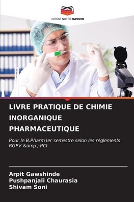 LIVRE PRATIQUE DE CHIMIE INORGANIQUE PHARMACEUTIQUE