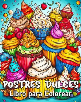 Postres Dulces Libro para Colorear