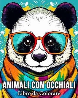 Libro da Colorare Animali con Occhiali