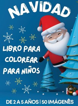 Cuaderno navideño para colorear diseñado para niños de 2 a 5 años