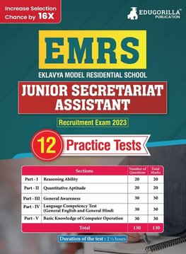 EMRS Junior Secretariat Assistant Recruitment Exam Book 2023 - Eklavya Model Residential School - 12 Practice Tests (1500+ Solved MCQ) with Free Access To Online Tests