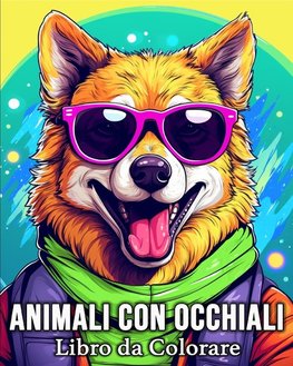 Libro da Colorare Animali con Occhiali