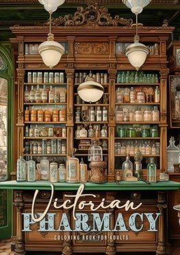 Victorian Pharmacy Coloring Book for Adults